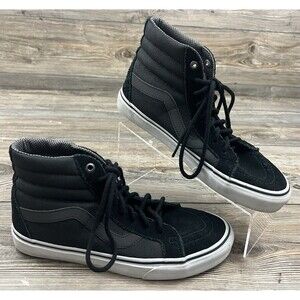 Vans Off The Wall Men's 9 Black Suede Leather High Top Sneakers Skater Shoes